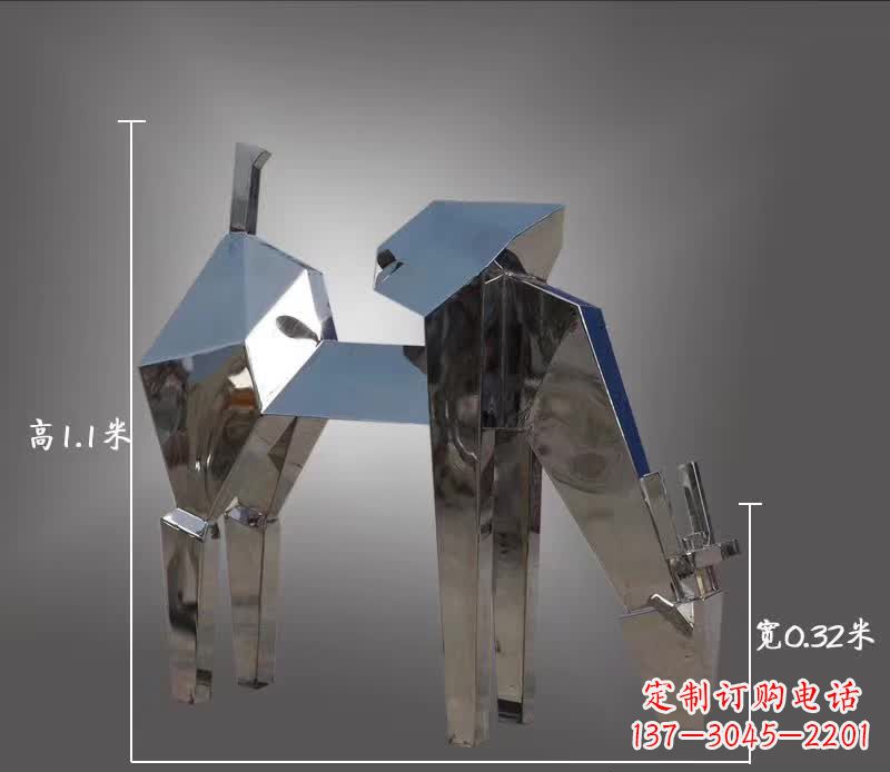 太原不锈钢动物雕塑——鹿