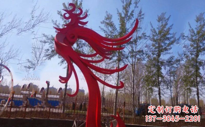 太原不锈钢凤凰雕塑——象征着美丽与力量