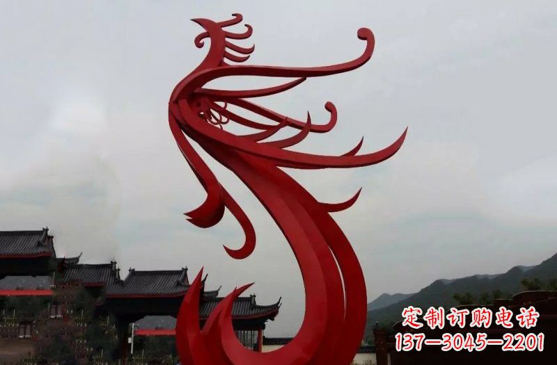 太原精美不锈钢凤凰雕塑