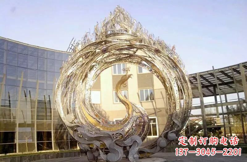 太原不锈钢凤凰涅槃雕塑