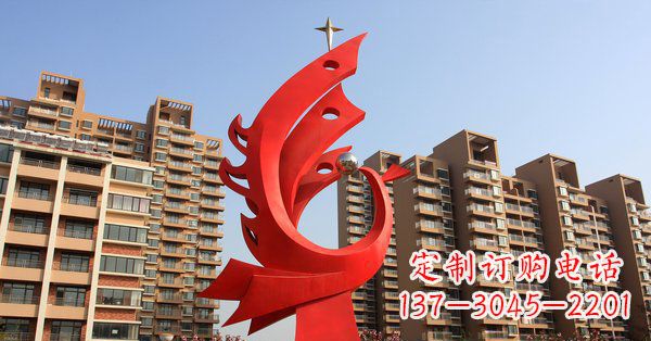 太原不锈钢抽象凤凰小区雕塑