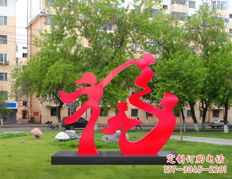太原不锈钢福字雕塑