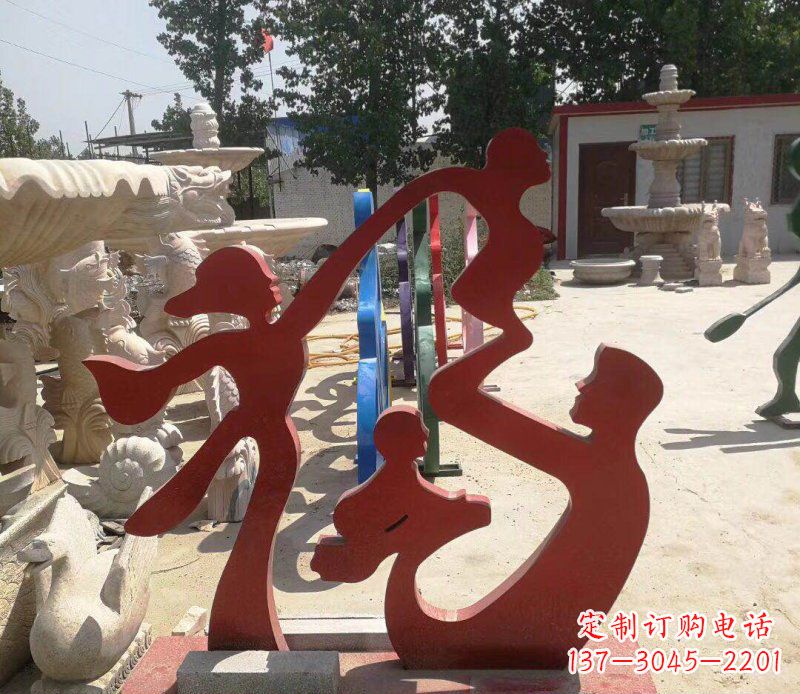 太原不锈钢福字雕塑