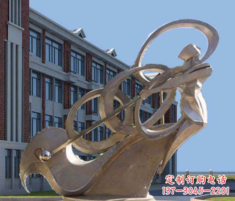 太原不锈钢制作的高尔夫球人物雕塑