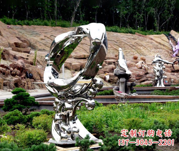 太原不锈钢海豚雕塑——精致的艺术品