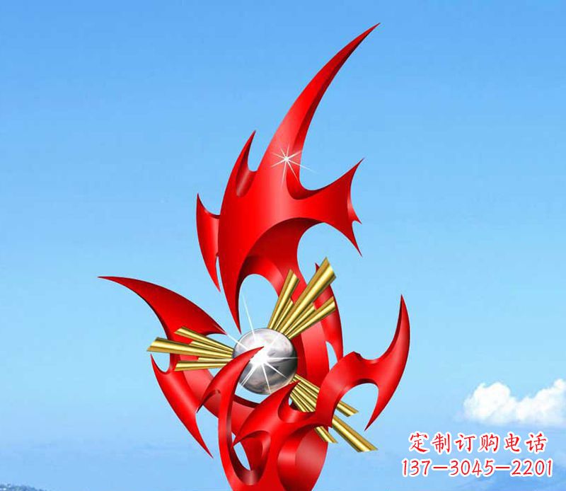 太原不锈钢火苗雕塑