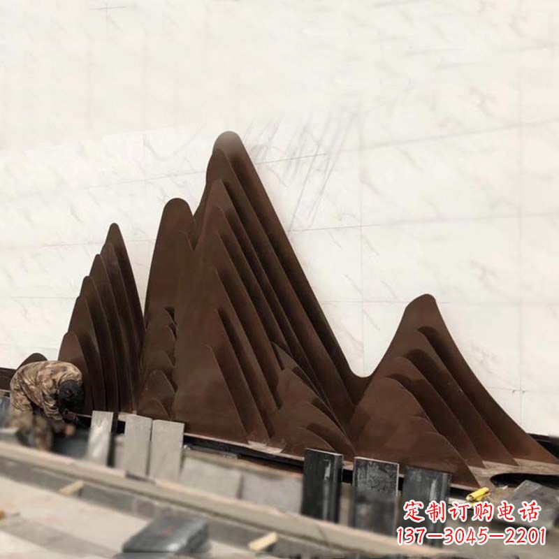 太原精美不锈钢假山雕塑