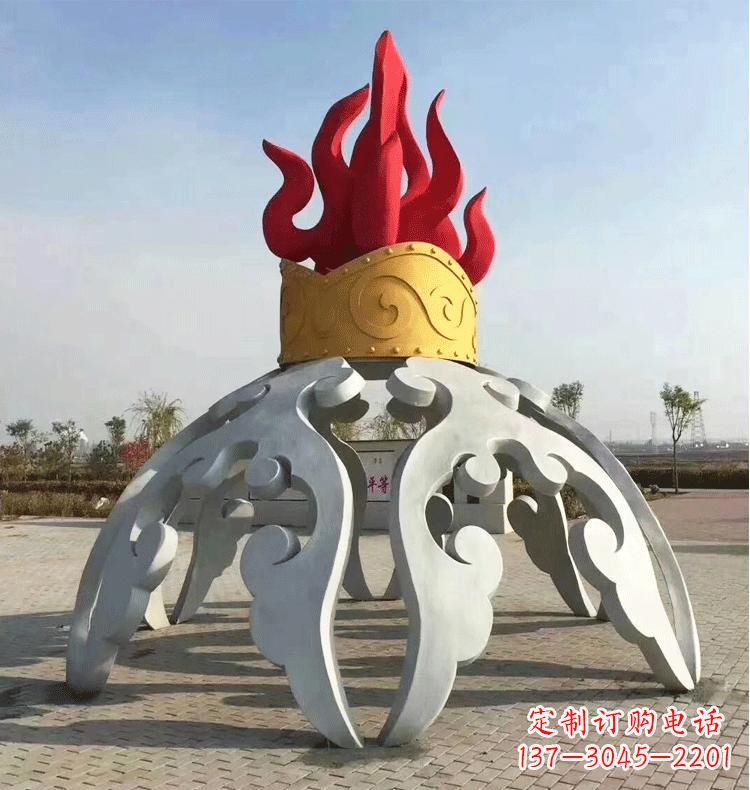 太原不锈钢拱门雕塑精致而又充满艺术气息