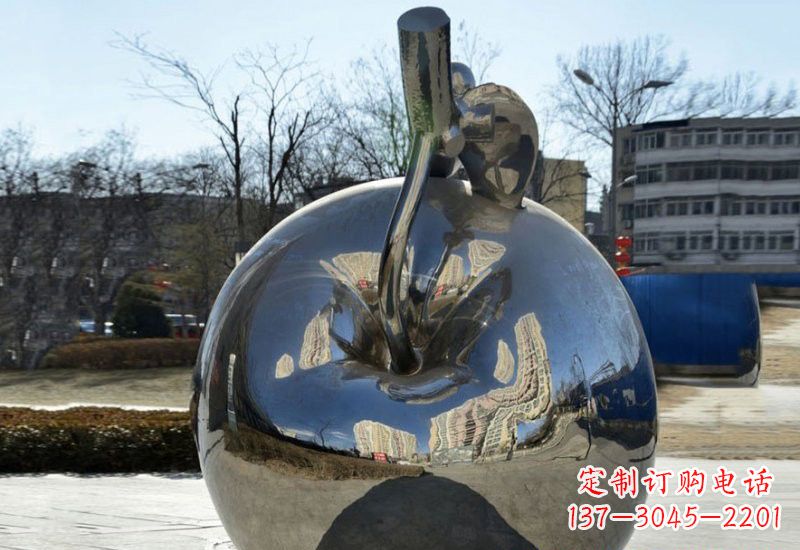 太原精致的不锈钢苹果雕塑
