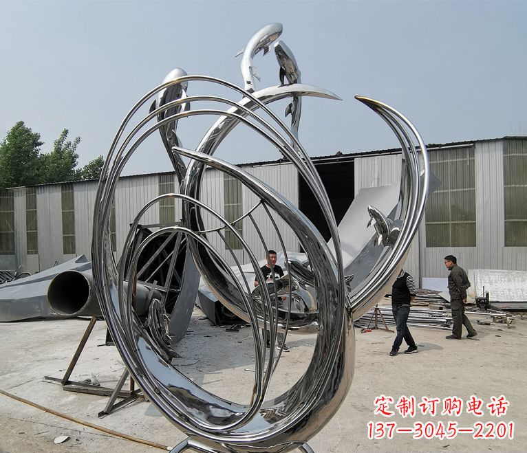 太原精美不锈钢跃龙门雕塑