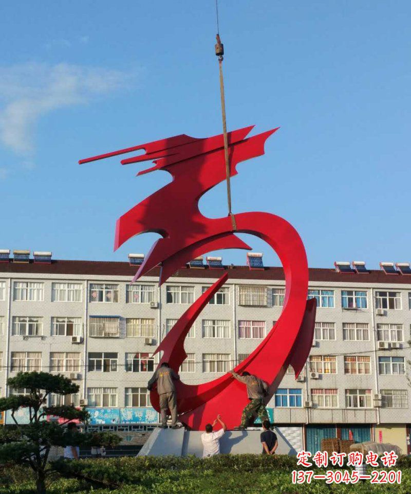 太原不锈钢龙雕塑展现龙城市景观之美