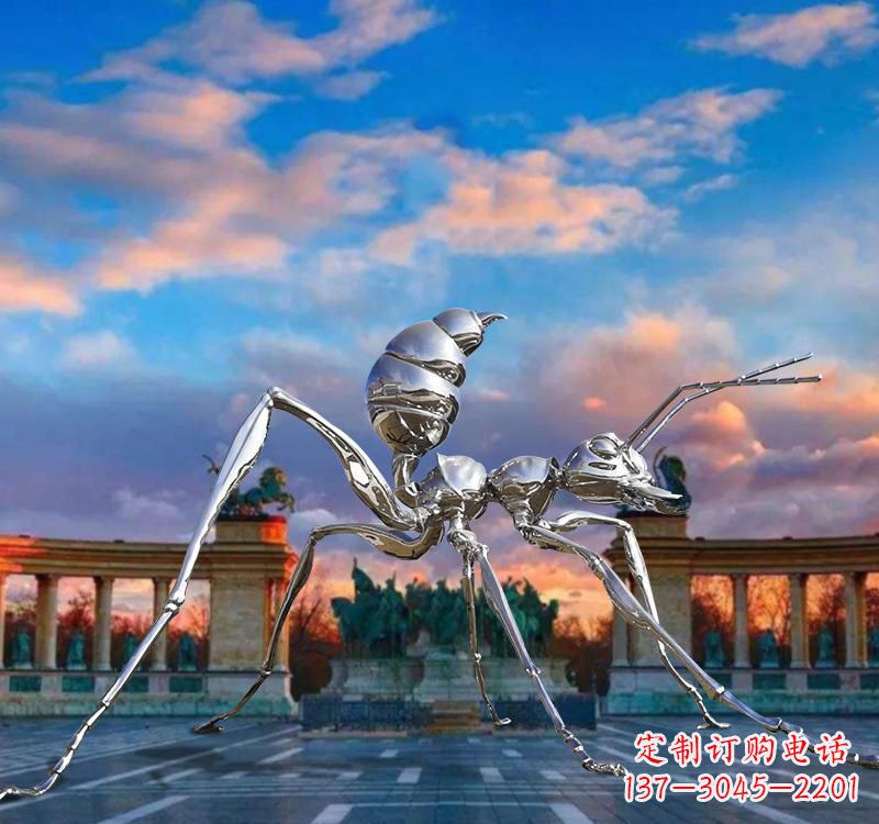 太原不锈钢蚂蚁雕塑精美外观、稳定耐用