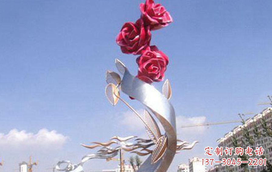 太原精美不锈钢玫瑰雕塑