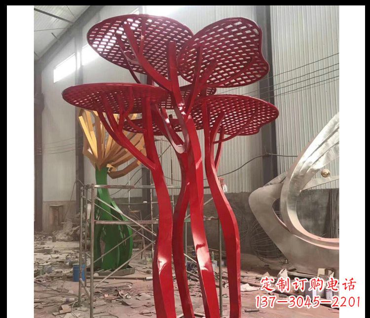 太原不锈钢蘑菇景观雕塑