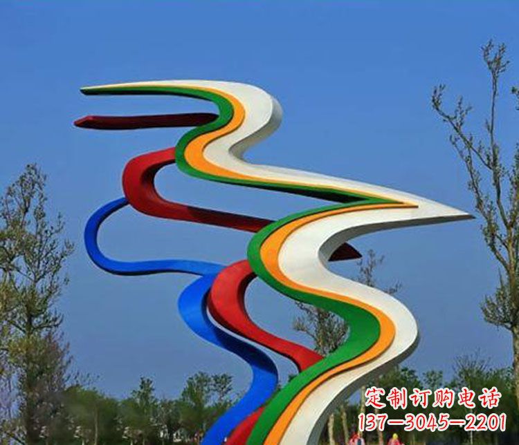 太原精美不锈钢飘带雕塑