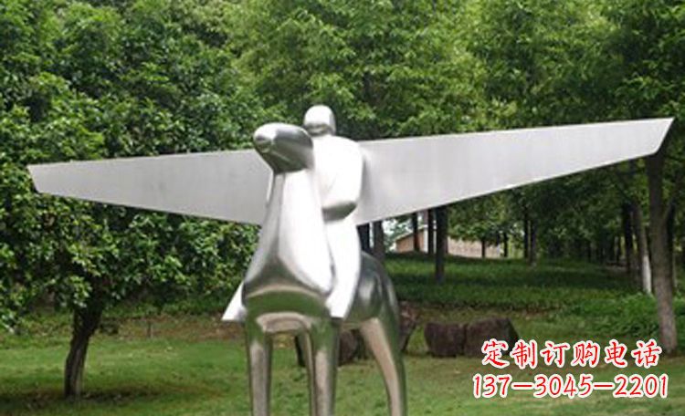 太原不锈钢马雕塑完美集结动感与现代美学