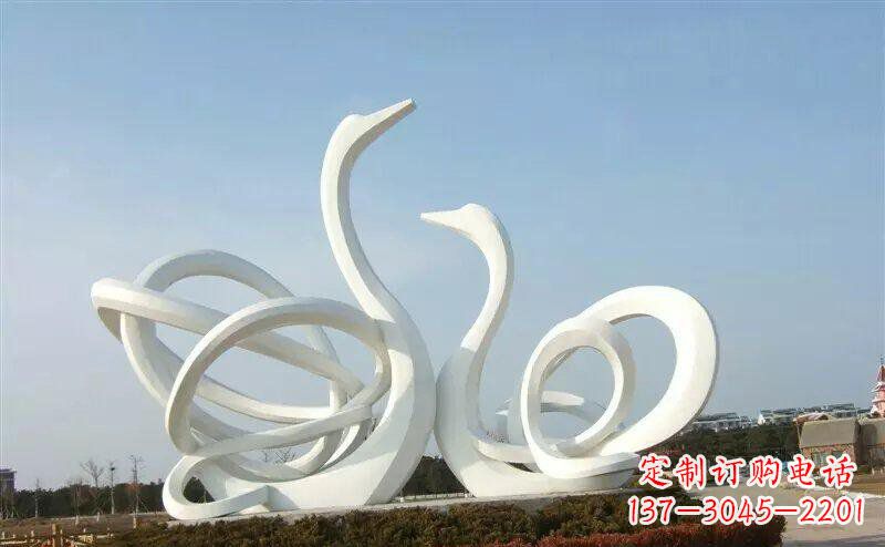 太原不锈钢制作的天鹅雕塑