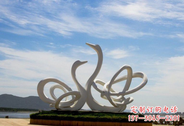 太原不锈钢制天鹅雕塑