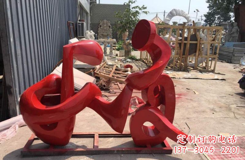 太原不锈钢音符雕塑传递美丽的音乐