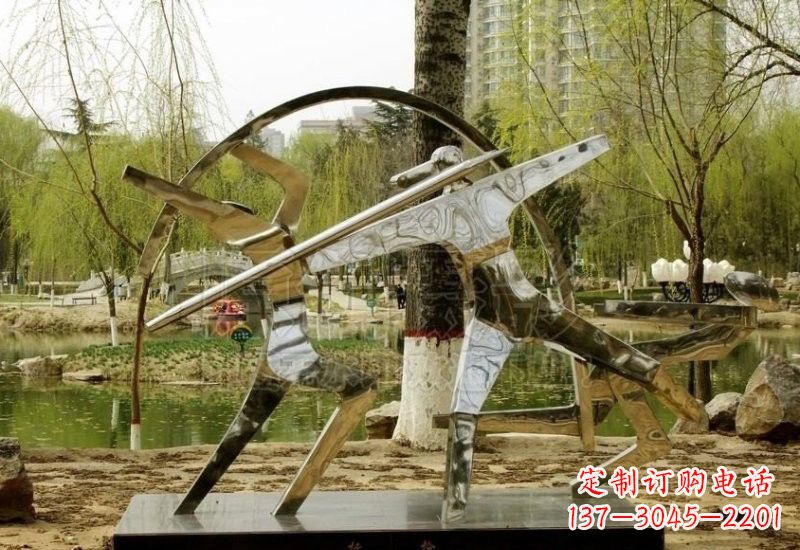 太原不锈钢运动员雕塑