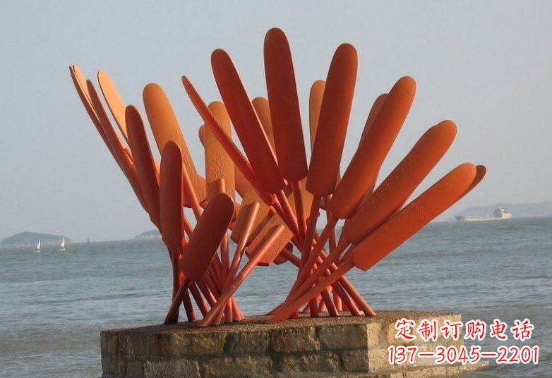 太原不锈钢船桨雕塑经典的海洋景观