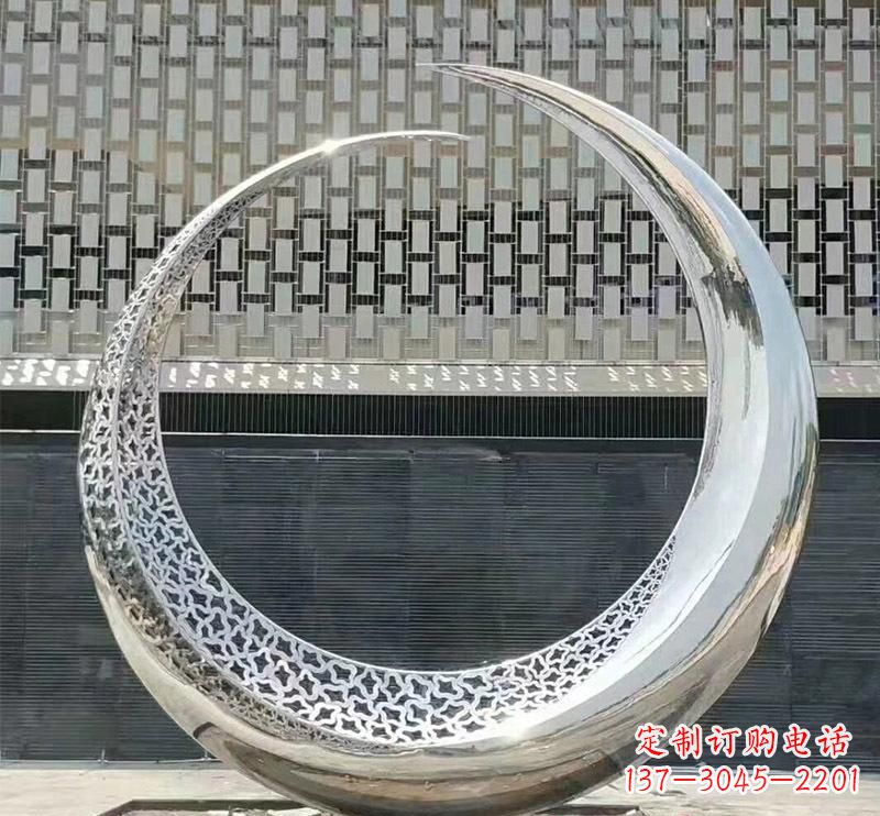 太原精美不锈钢圆环雕塑