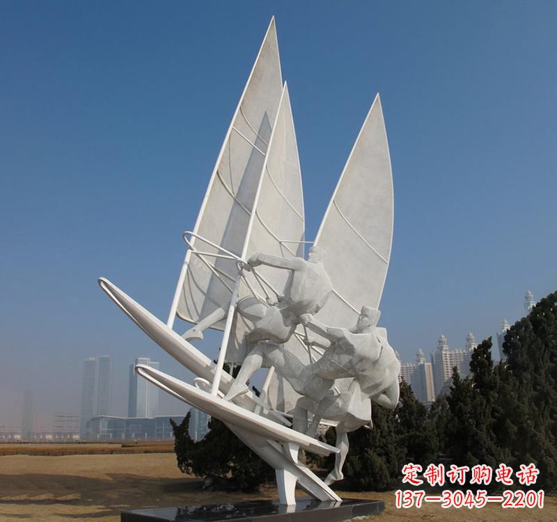 太原不锈钢大型帆船雕塑海洋精神的象征