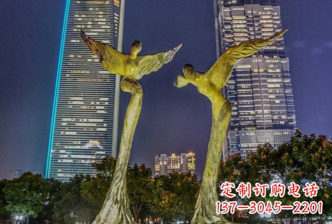 太原不锈钢大型天使雕塑一种极具震撼力的艺术之作