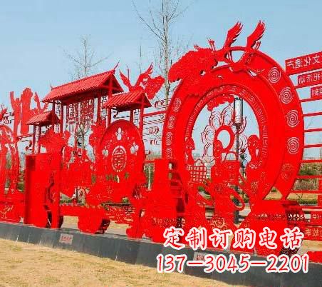 太原不锈钢党旗雕塑——缅怀先烈、继续前进