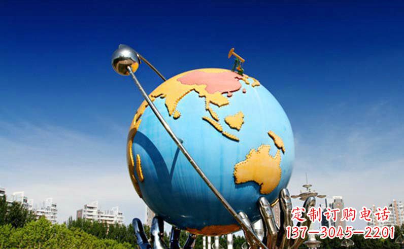 太原不锈钢地球仪雕塑精致的艺术之作