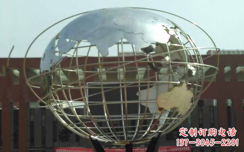 太原不锈钢地球仪雕塑象征地球的美丽
