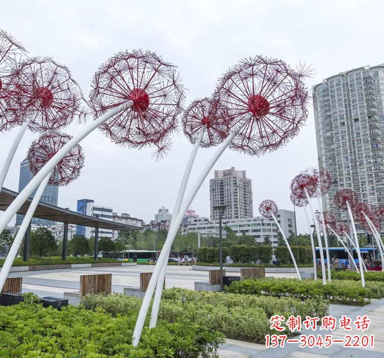 太原不锈钢蒲公英雕塑色彩缤纷的自然之美