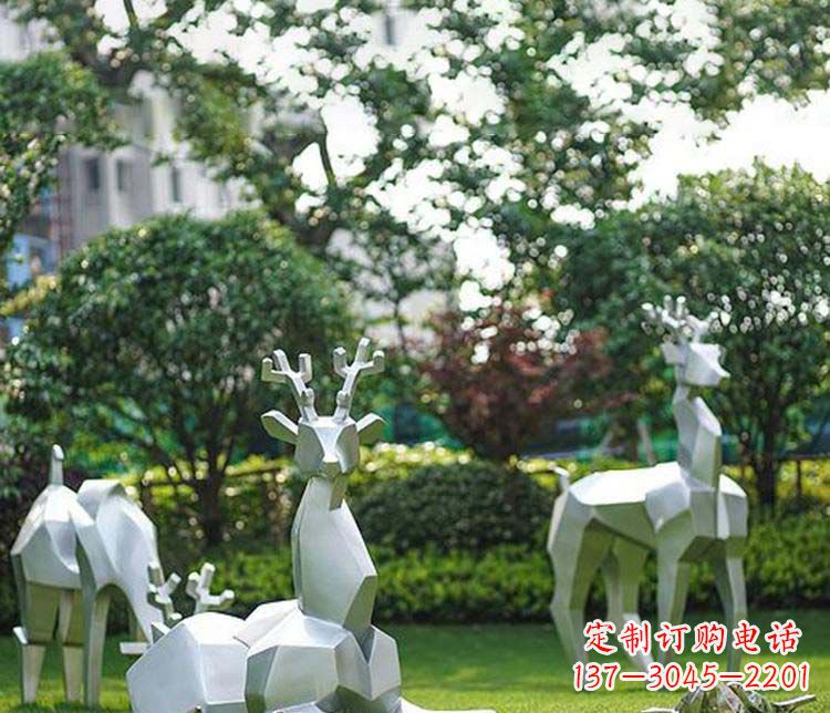 太原不锈钢动物鹿雕塑艺术与自然的完美结合