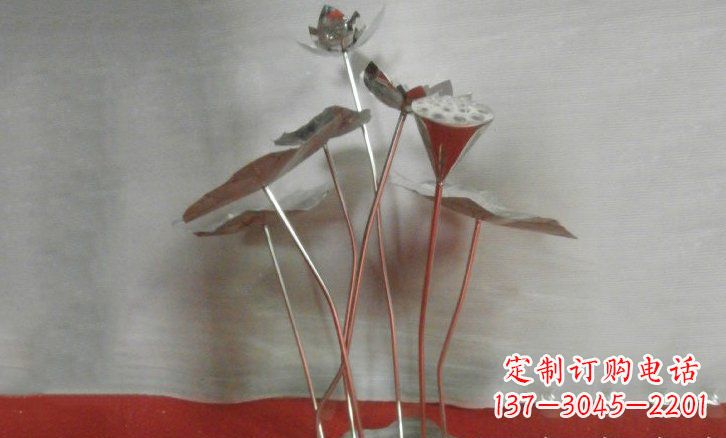 太原不锈钢锻造的荷叶雕塑