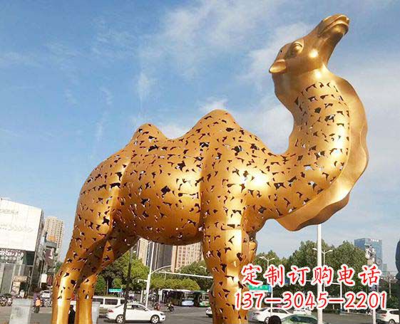 太原不锈钢锻造骆驼雕塑