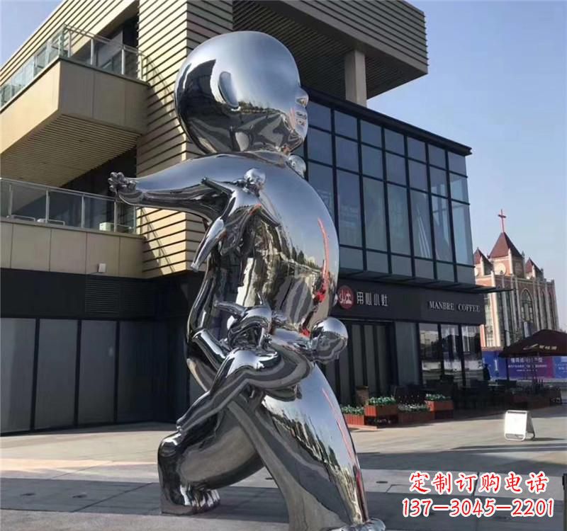 太原不锈钢儿童雕塑精致的艺术之作