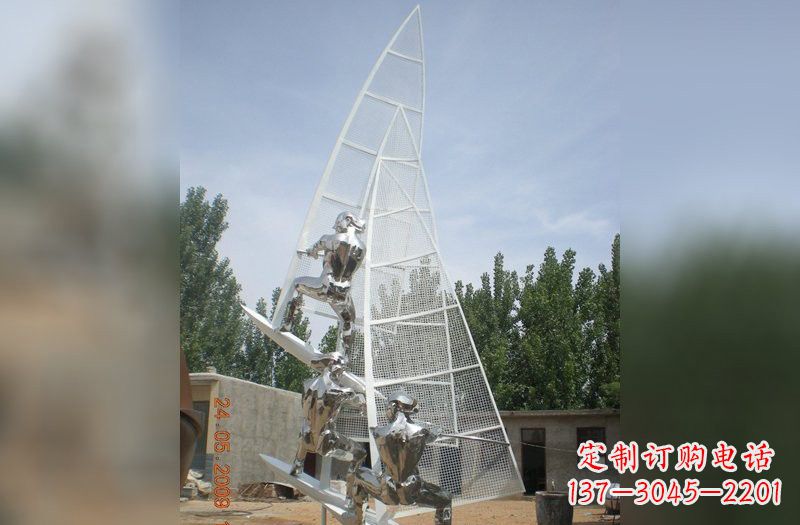 太原不锈钢帆船雕塑精美的艺术品