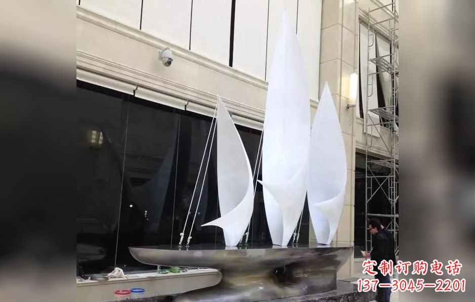 太原不锈钢帆船海洋迷人的雕塑