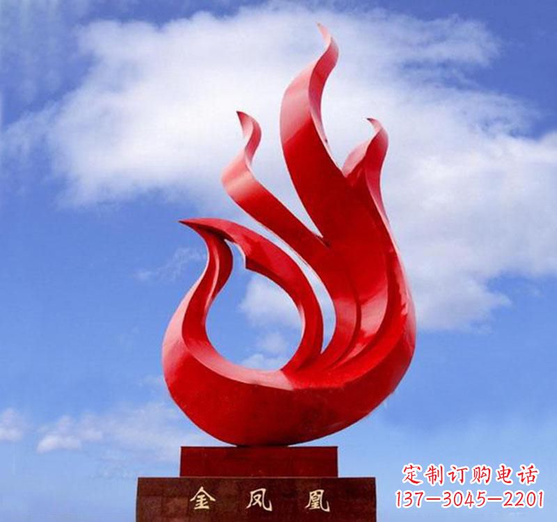 太原不锈钢凤凰雕塑——精致灵动的艺术品
