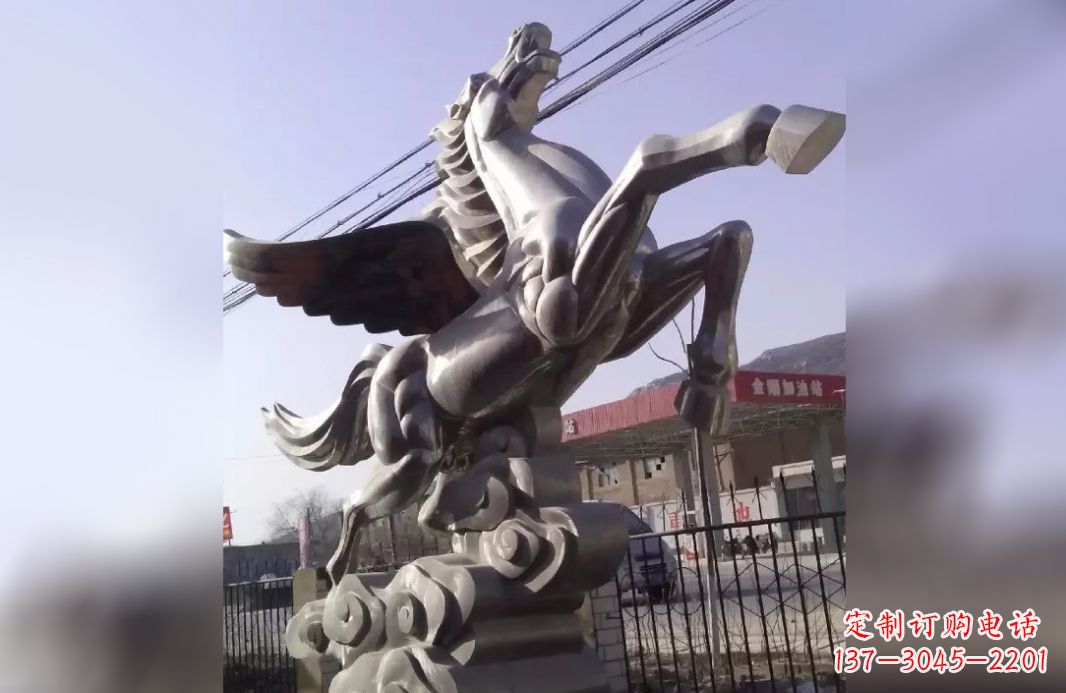 太原不锈钢飞马雕塑精致美观的艺术作品