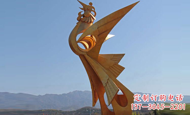 太原不锈钢凤凰雕塑,给环境增添灵动之美