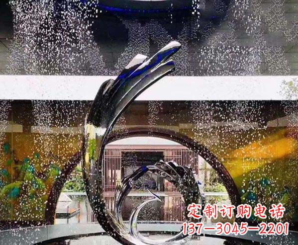 太原凤凰雕塑优雅的不锈钢艺术
