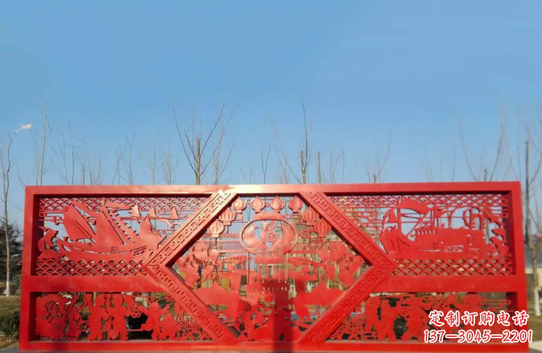 太原不锈钢福字雕塑——点亮广场景观