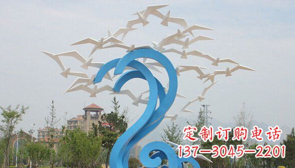 太原鸽子雕塑不锈钢的象征