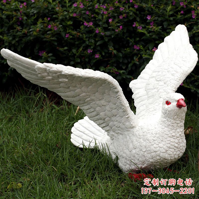 太原不锈钢鸽子雕塑象征和平与美好