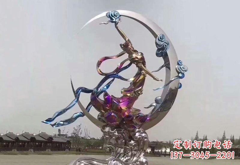 太原不锈钢嫦娥奔月雕塑