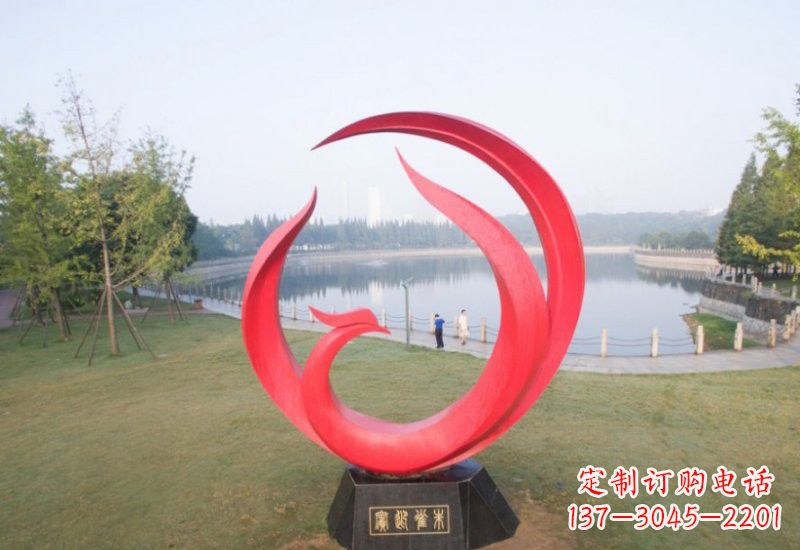 太原凤凰雕塑——点缀不锈钢公园的美丽风景
