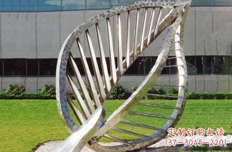 太原不锈钢公园抽象镂空树叶雕塑——精致美丽