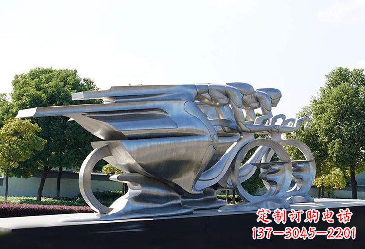 太原不锈钢自行车雕塑——精美绝伦