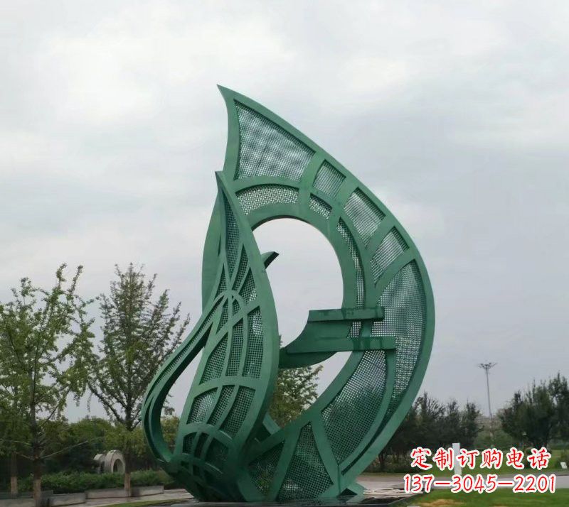 太原不锈钢大型镂空树叶雕塑精美绝伦